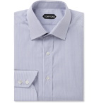 TOM FORD - Slim-Fit Striped Cotton Shirt - Blue