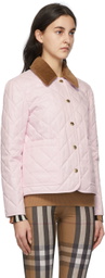 Burberry Reversible Pink Diamond Quilted Barn Jacket