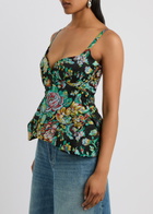 Marques' Almeida Floral Brocade Corset top Multicoloured