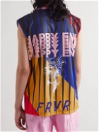 Liberal Youth Ministry - Printed Mesh Tank Top - Blue