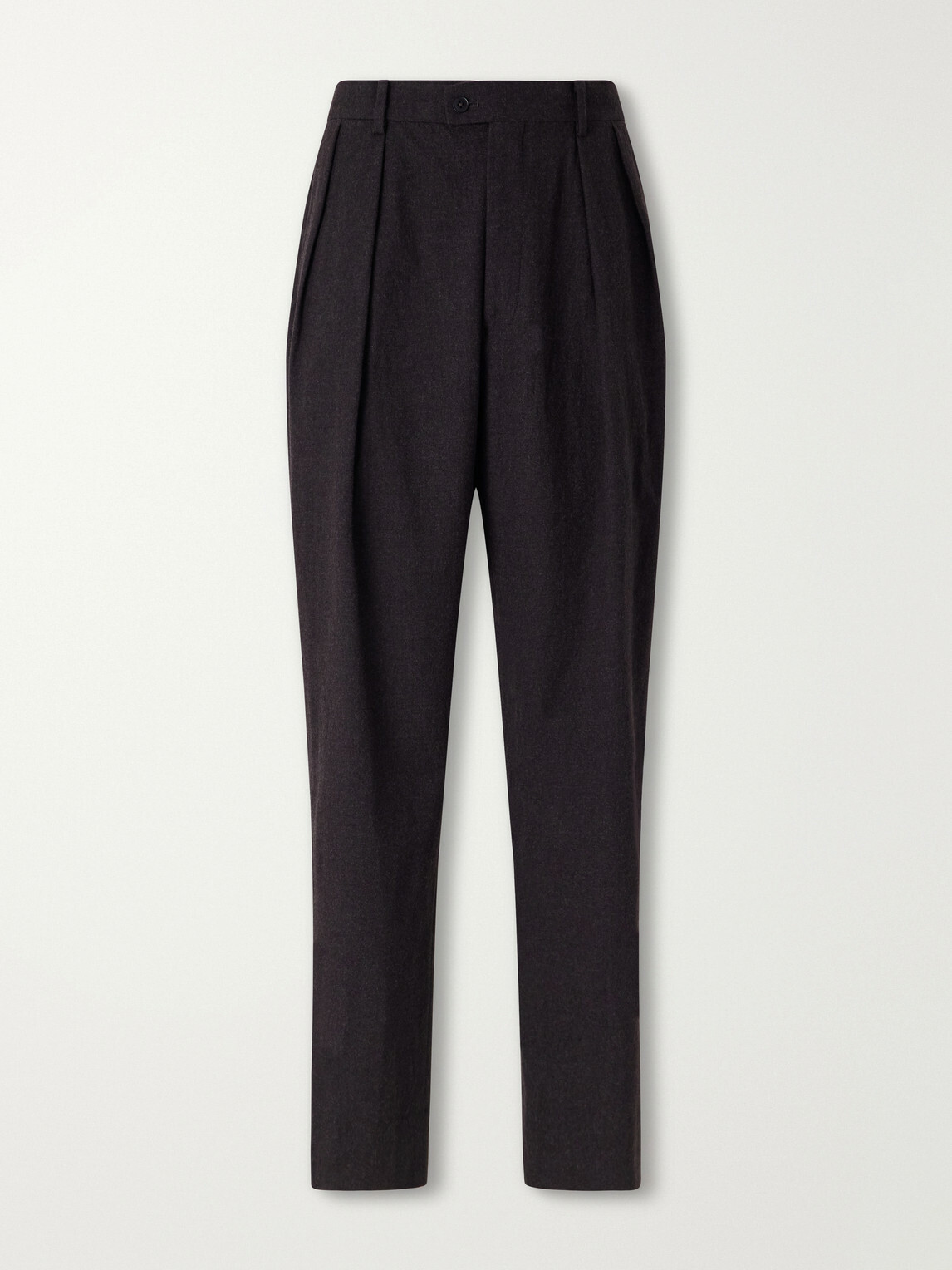 Kaptain Sunshine - Straight-Leg Pleated Wool Trousers - Brown