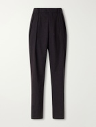 Kaptain Sunshine - Straight-Leg Pleated Wool Trousers - Brown