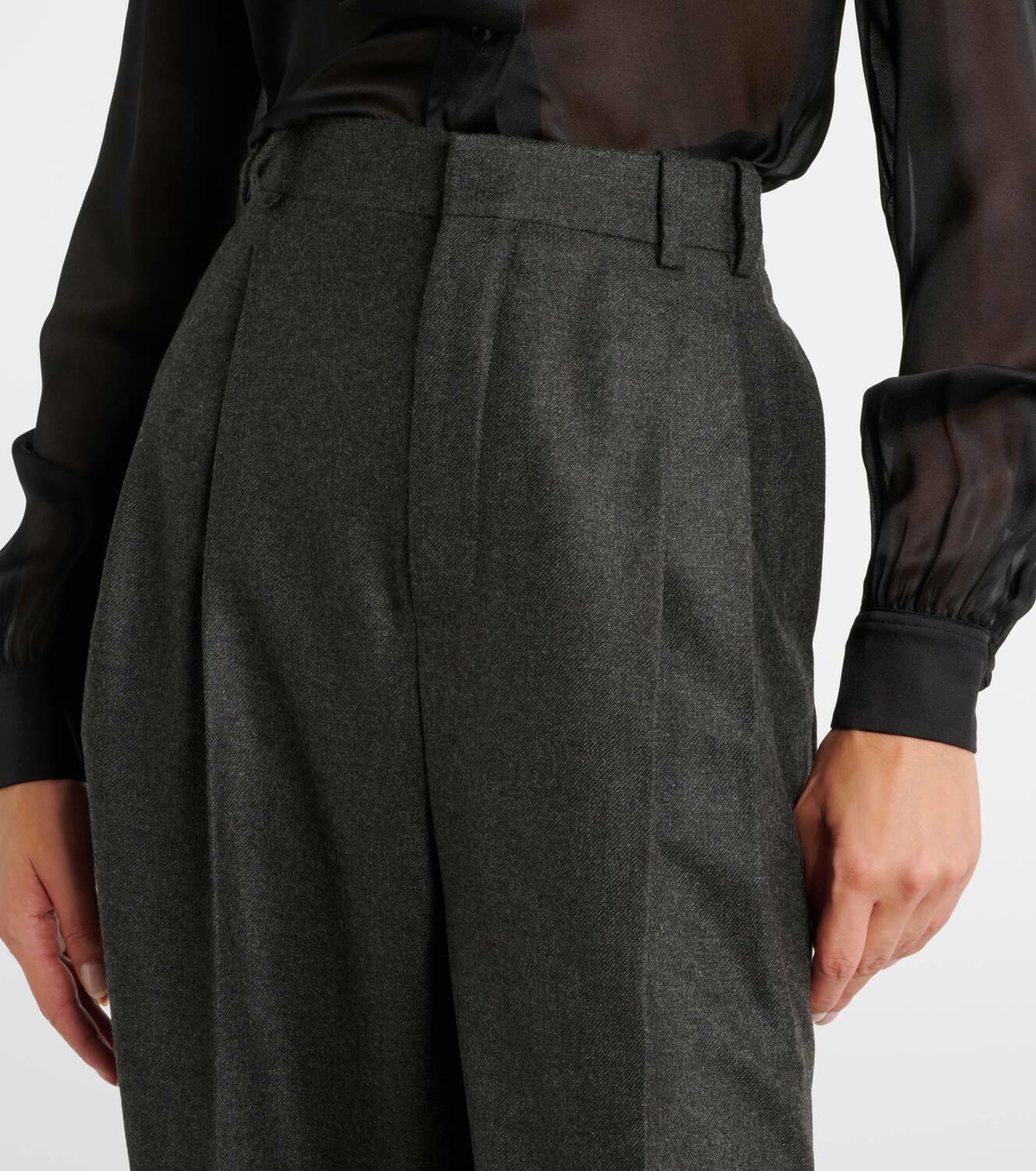 パンツ Saint Laurent Pleat pants SAINT LAURENT Pleated wool straight-leg pants | NET-A-PORTER
