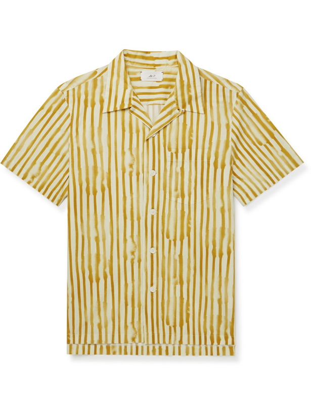 Photo: MR P. - Striped Cotton-Poplin Shirt - Yellow - XS