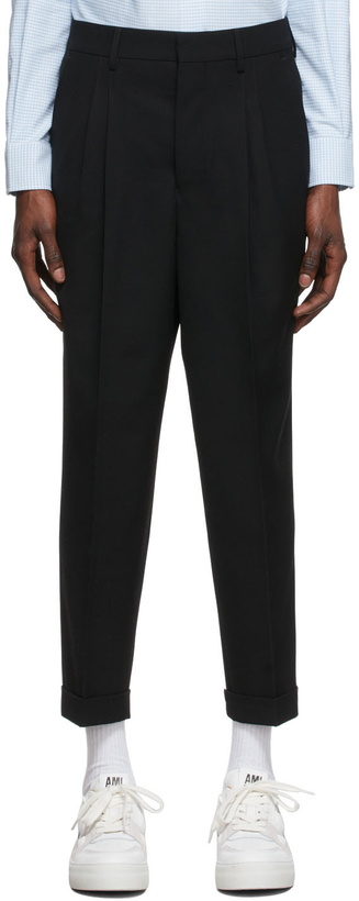 Photo: AMI Paris Black Carrot-Fit Trousers