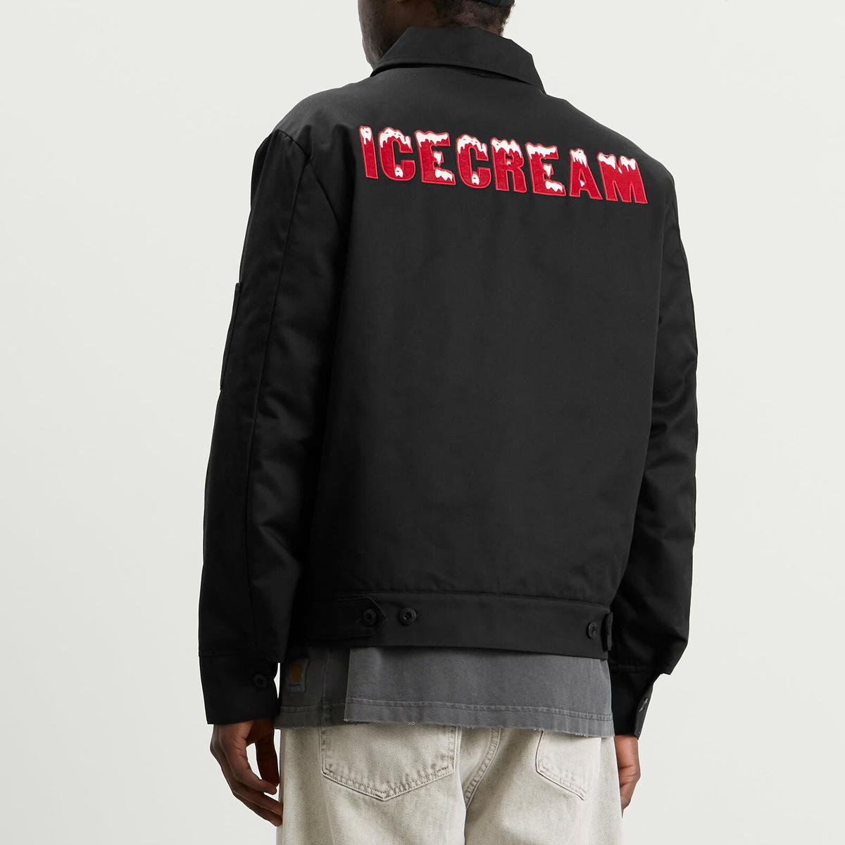 ICECREAM Men's Drippy Quilted Work Jacket in Black