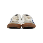 Golden Goose White and Blue Superstar Sneakers