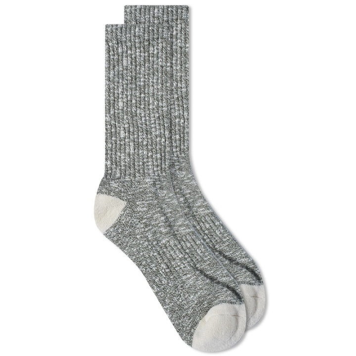 Photo: Kestin Men's Elgin Sock in Olive Marl/Ecru