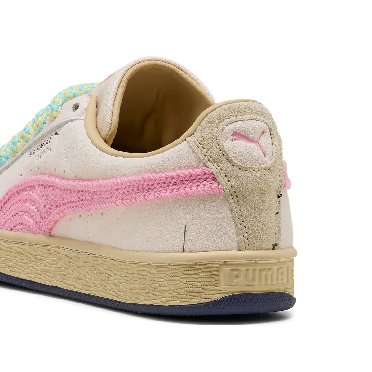 Puma Men's x Nahmias Suede 'Crochet' Sneaker in Jasmine Flower/Pink ...