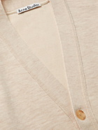 Acne Studios - Logo-Embroidered Wool and Cotton-Blend Cardigan - Neutrals