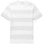 Alex Mill - Slim-Fit Striped Slub Cotton-Jersey T-Shirt - Light gray