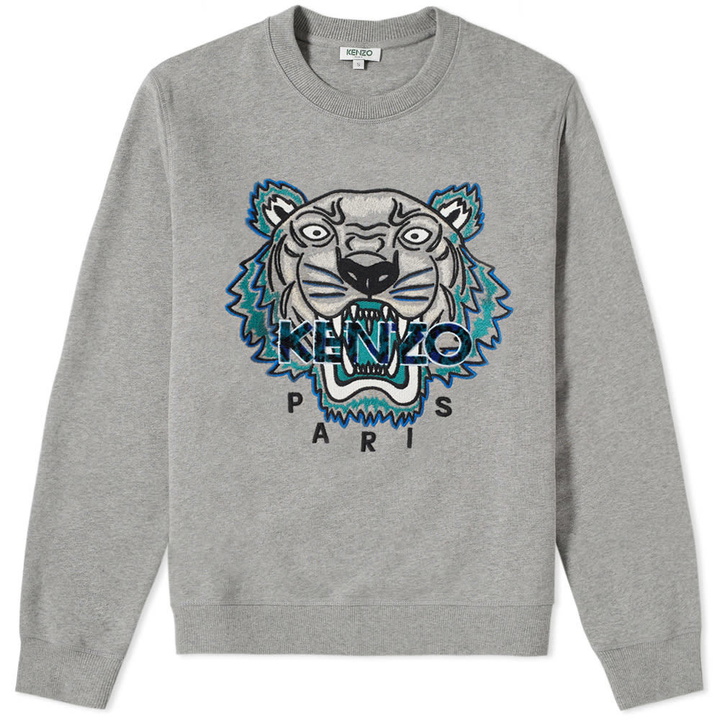 Photo: Kenzo Leopard Tiger Embroidered Sweat Grey