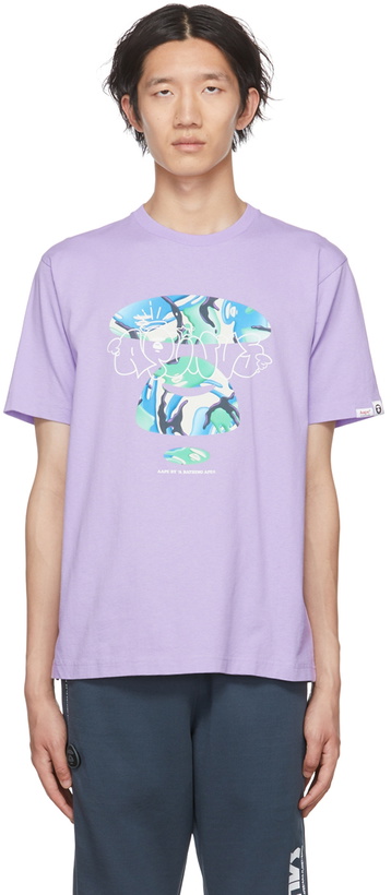 Photo: AAPE by A Bathing Ape Purple Cotton T-Shirt