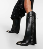 Givenchy Shark Lock Cowboy leather knee-high boots