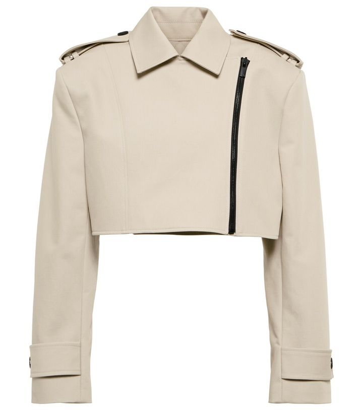 Photo: The Mannei Mahis cropped cotton biker jacket