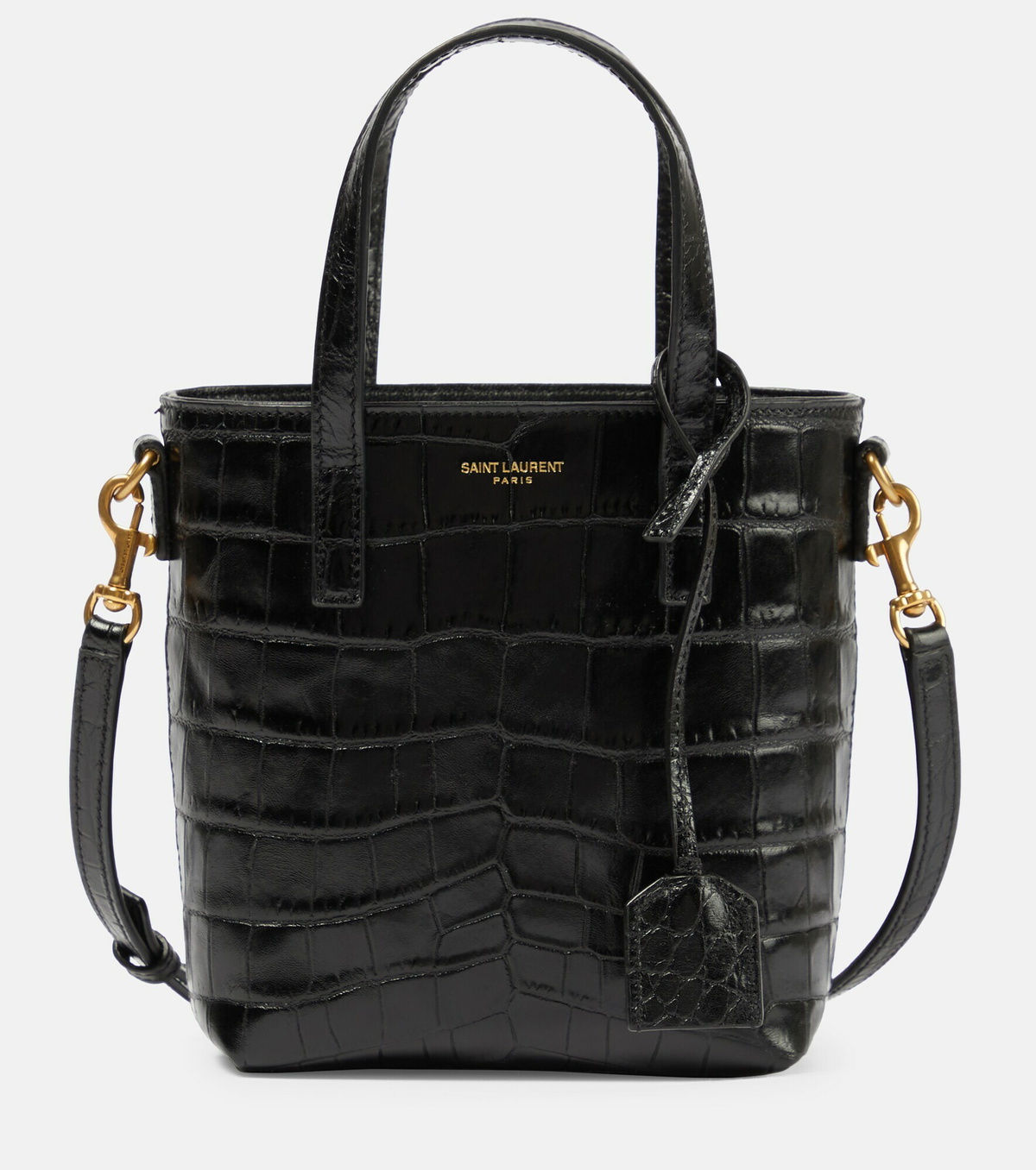 Saint Laurent - Paris Mini croc-effect leather tote bag Saint Laurent