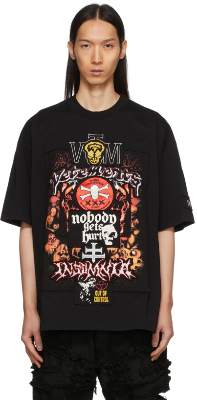 Photo: VETEMENTS Black Metal Patched Logo T-Shirt
