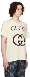 Gucci Off-White Cotton T-Shirt