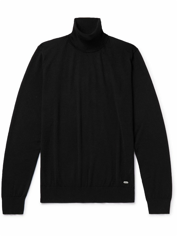 Photo: Brioni - Cashmere and Silk-Blend Rollneck Sweater - Black