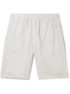 Stone Island - Straight-Leg Logo-Appliquéd Linen Bermuda Shorts - Neutrals