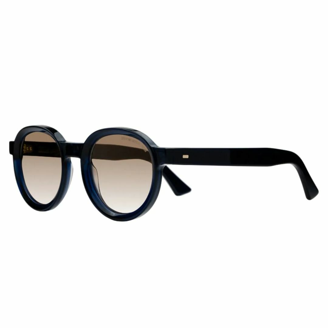 Cutler and Gross 1384-02 Sun 49mm Classic Blue Navy / Grad Brown Lens Flash G