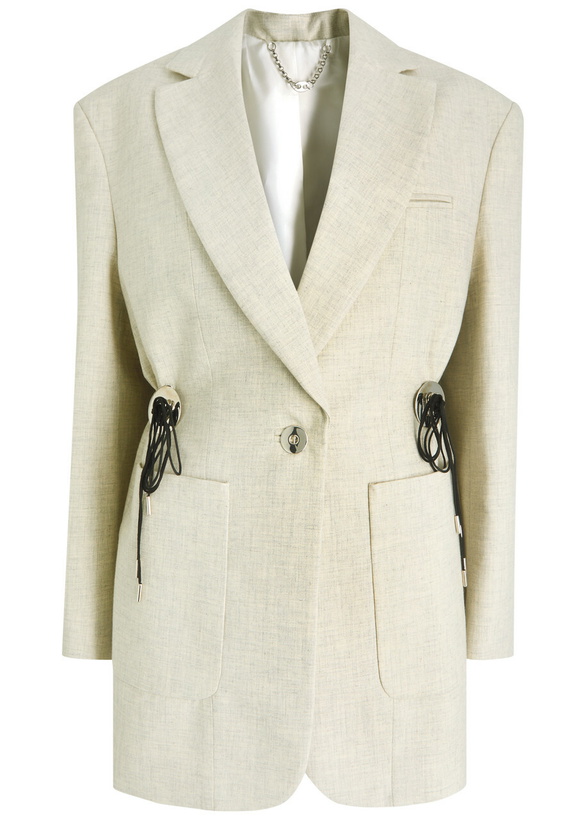 Photo: Rabanne Embellished Wool-blend Blazer Grey