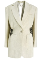 Rabanne Embellished Wool-blend Blazer Grey