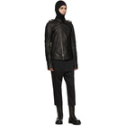 Rick Owens Black Leather Stooges Jacket