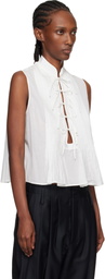 Kenzo Off-White Kenzo Paris Light Sleeveless Blouse