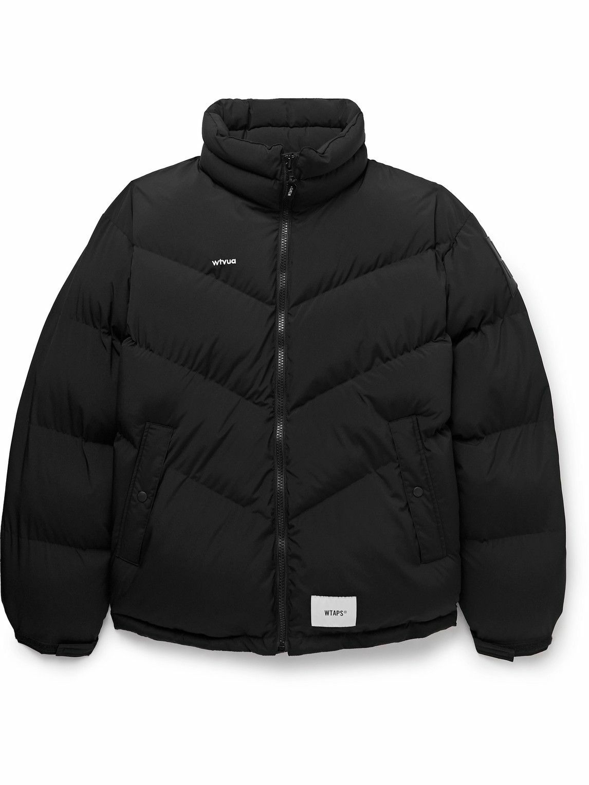 WTAPS - Logo-Embroidered Quilted Shell Down Jacket - Black WTAPS