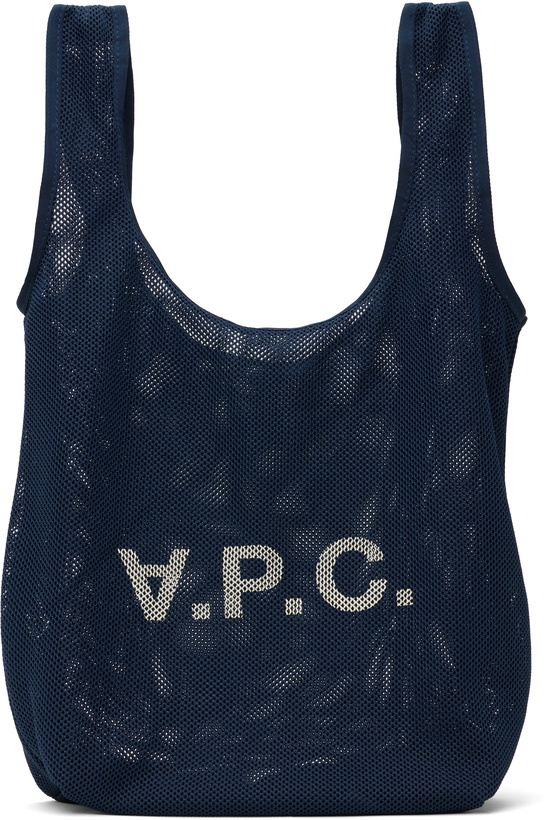 Photo: A.P.C. Navy Shopping Rebound Tote
