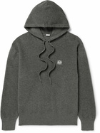 LOEWE - Logo-Embroidered Wool Hoodie - Gray