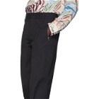 3.1 Phillip Lim Navy Straight-Leg Zipper Pocket Trousers