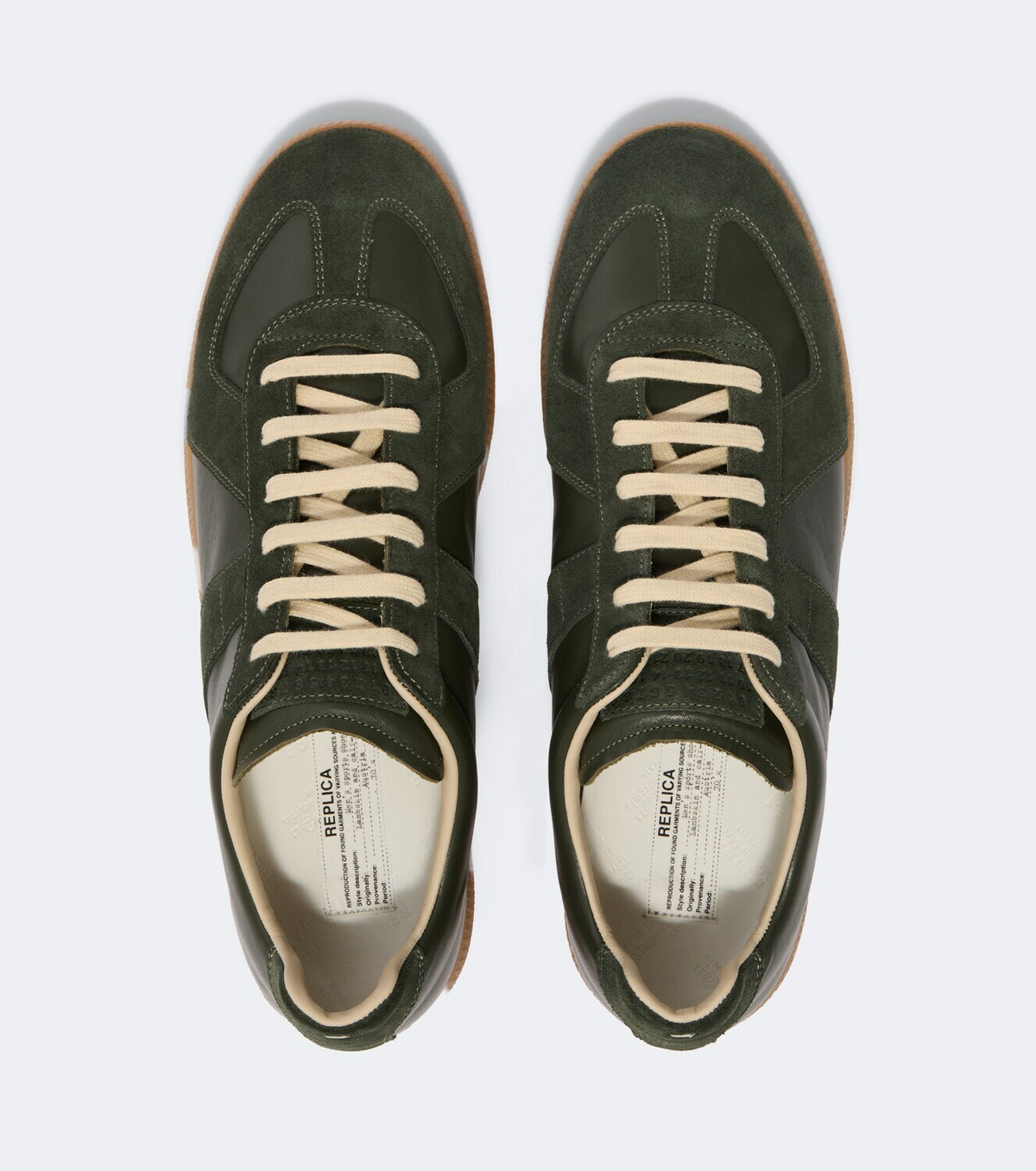 Maison Margiela Replica leather and suede sneakers