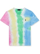 Polo Ralph Lauren - Logo-Embroidered Tie-Dyed Cotton-Jersey T-Shirt - Blue