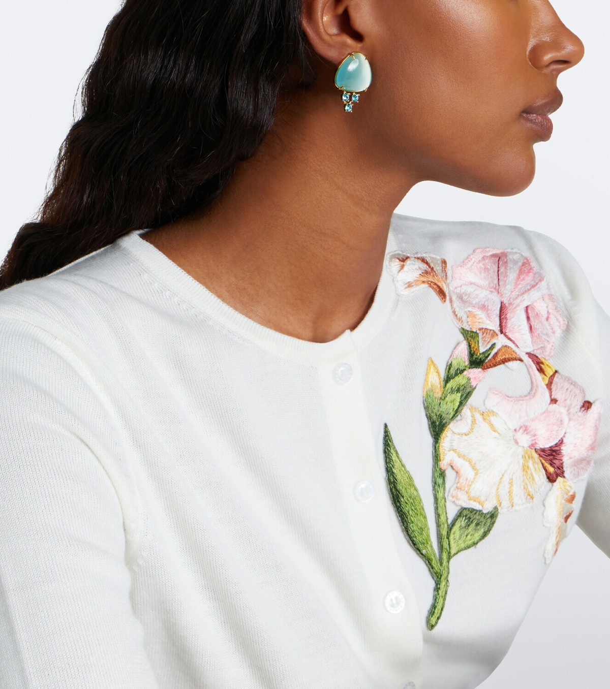 Oscar de la Renta Embellished drop earrings