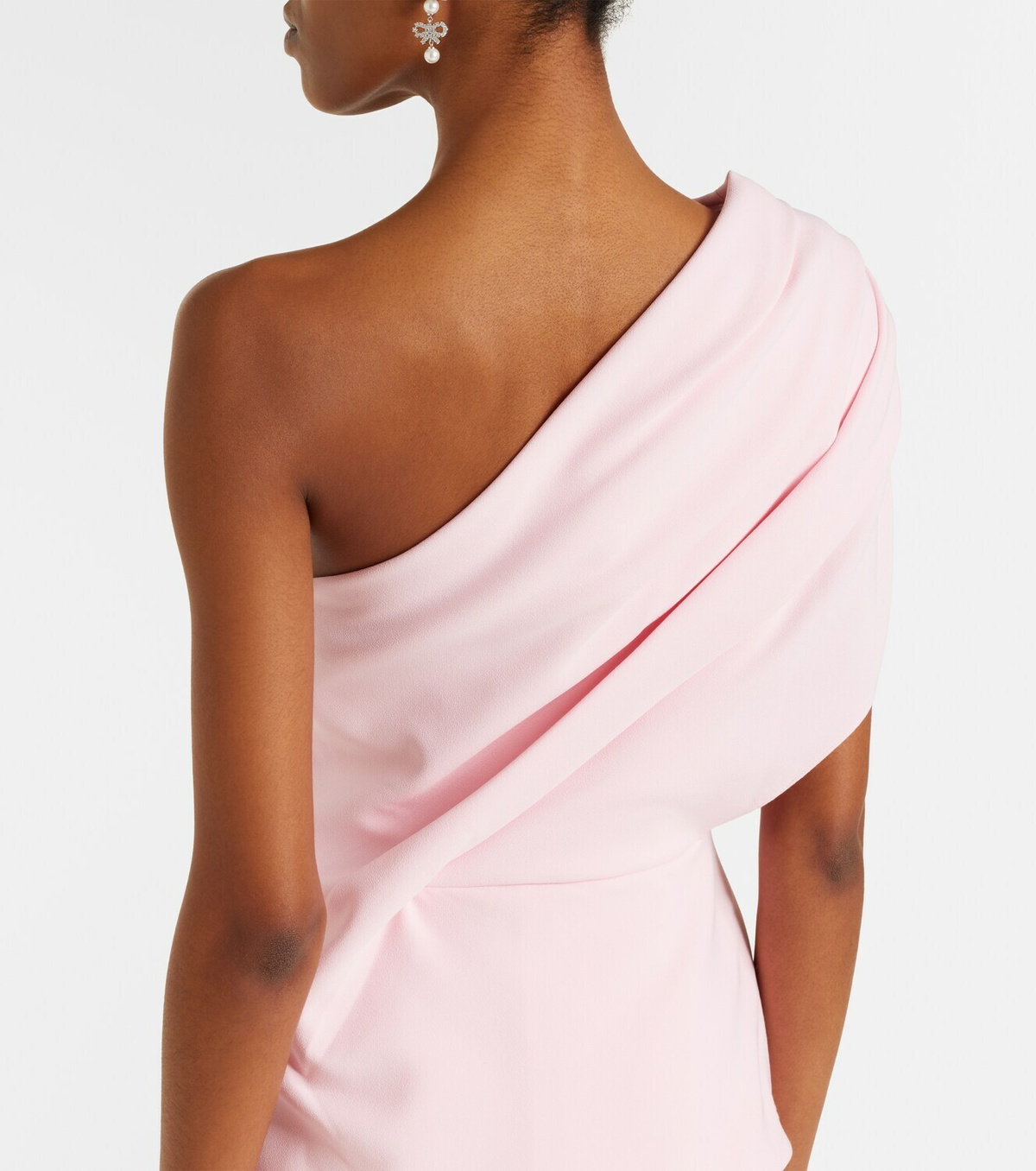 Safiyaa Elyna one-shoulder crêpe gown