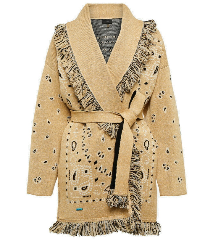 Photo: Alanui - Bandana cashmere and linen cardigan