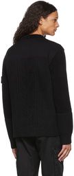 Stone Island Black Mixed Yarns Crewneck