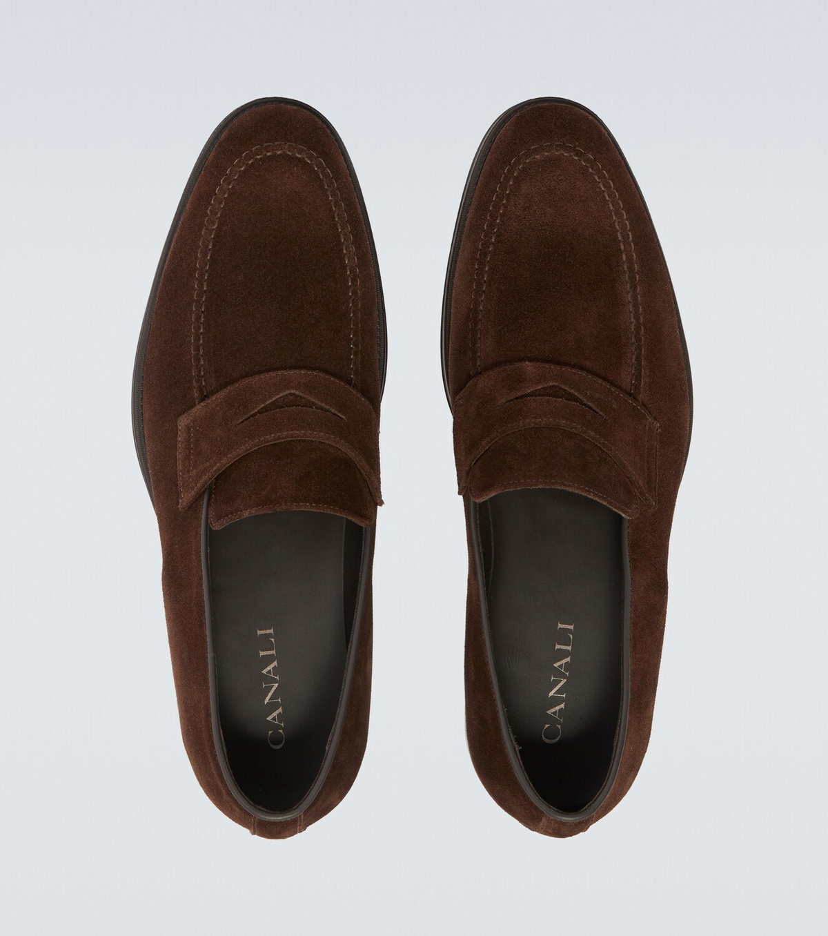 Canali Suede penny loafers