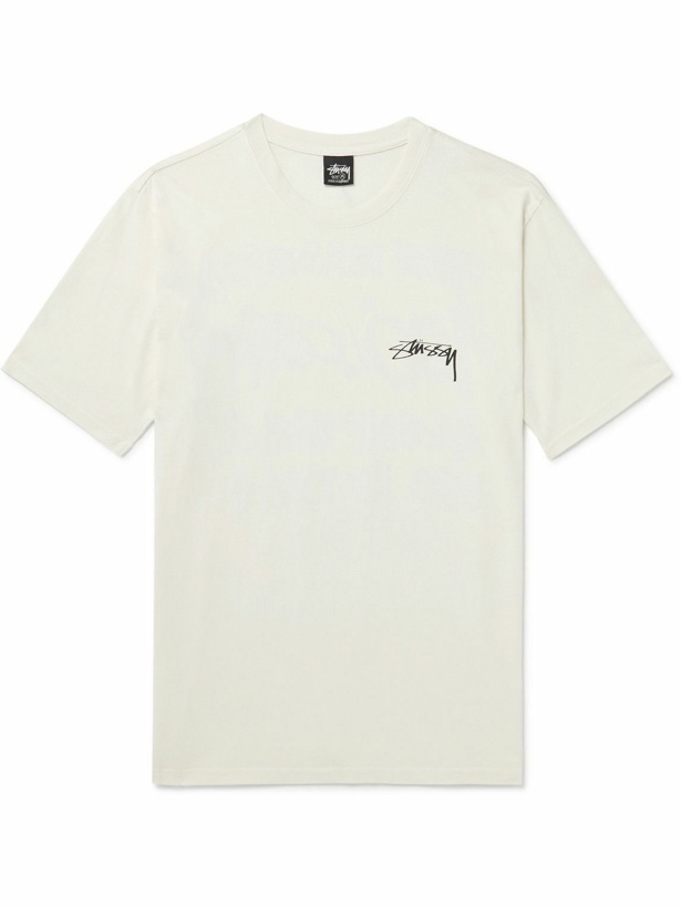Photo: Stussy - Logo-Print Cotton-Jersey T-Shirt - White