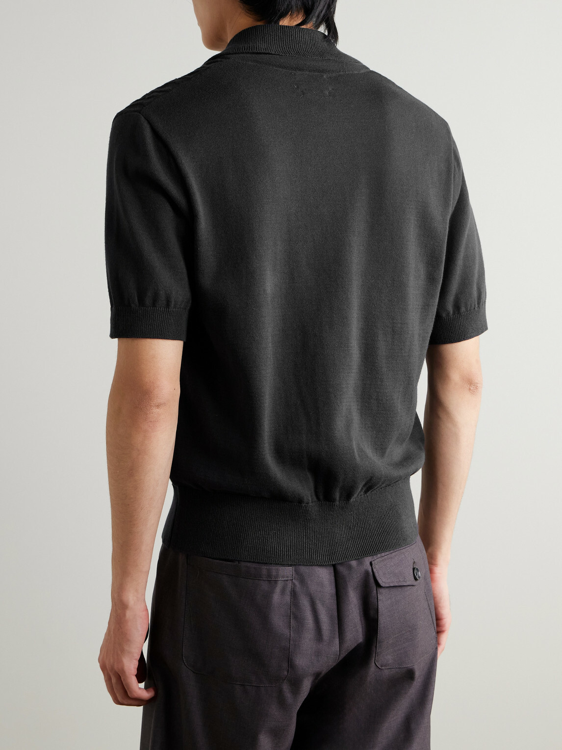 Oliver Spencer - Rossell Cable-Knit Organic Cotton Shirt - Black