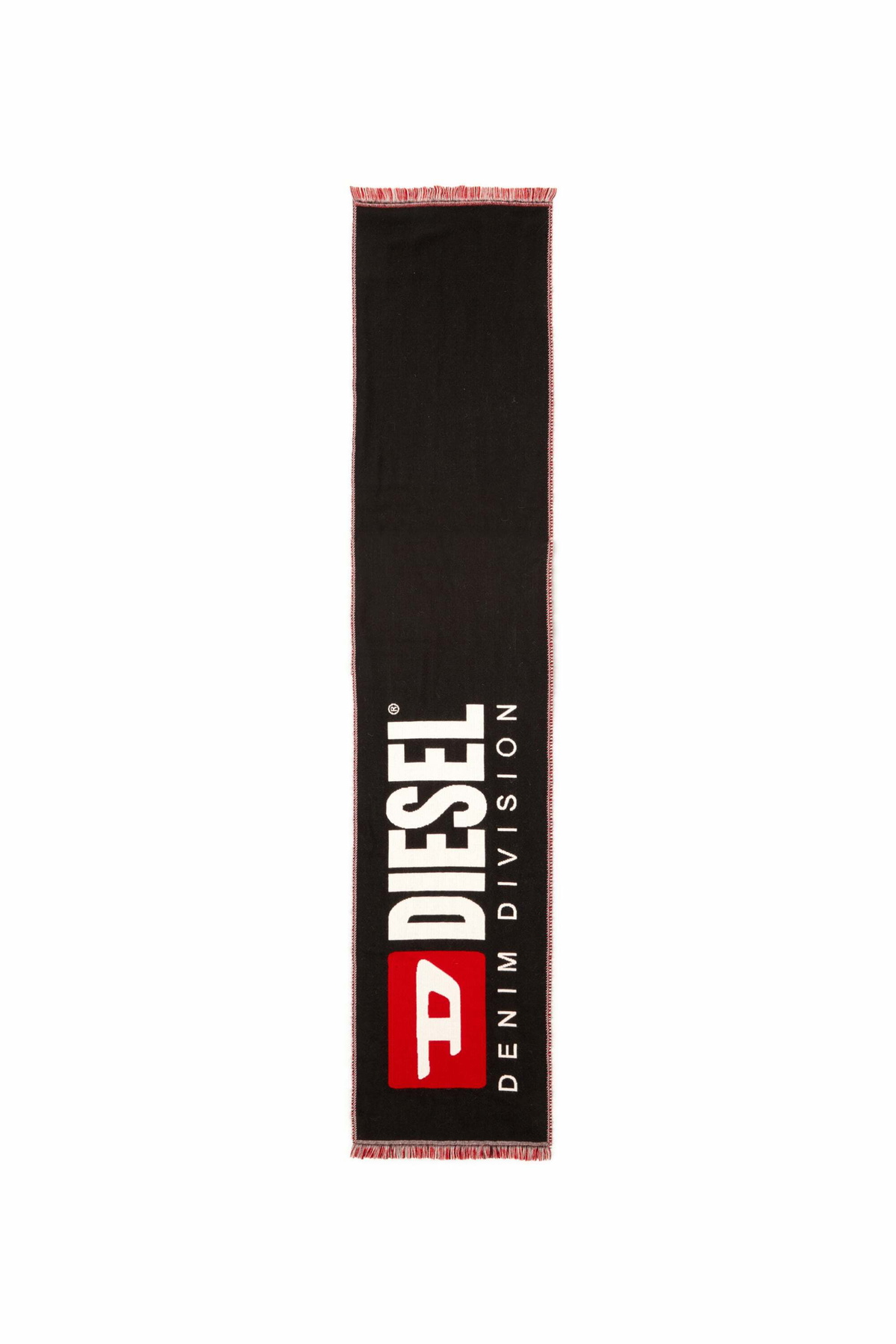 Diesel Wool-blend scarf with maxi jacquard logo - Scarf Mens in Multicolor