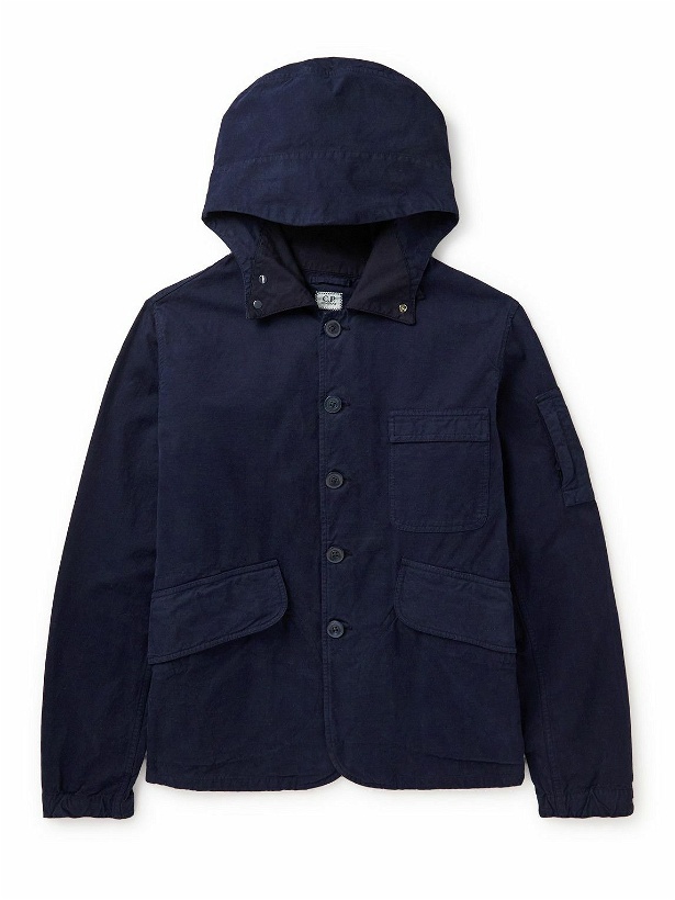 Photo: C.P. Company - Garment-Dyed Mais B Cotton Hooded Jacket - Blue