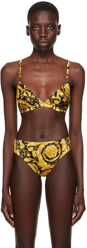 Photo: Versace Underwear Black & Yellow Barocco Bra