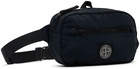 Stone Island Junior Kids Navy Logo Patch Belt Bag