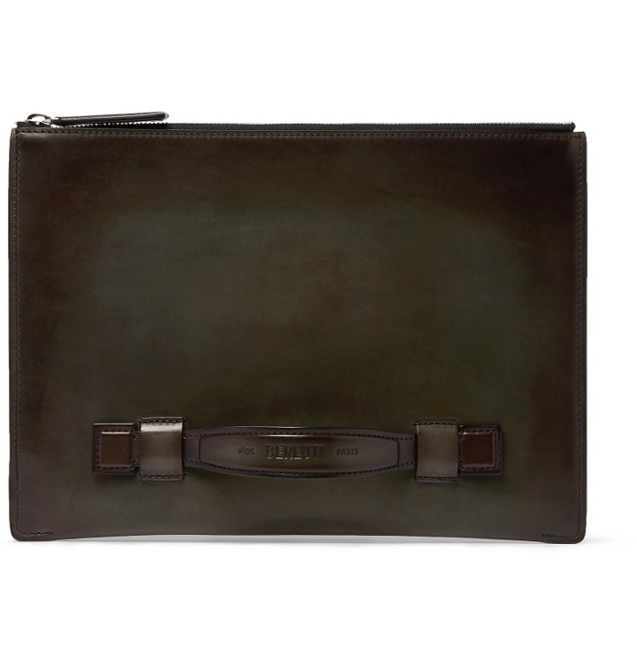 Photo: Berluti - Handle Leather Pouch - Brown
