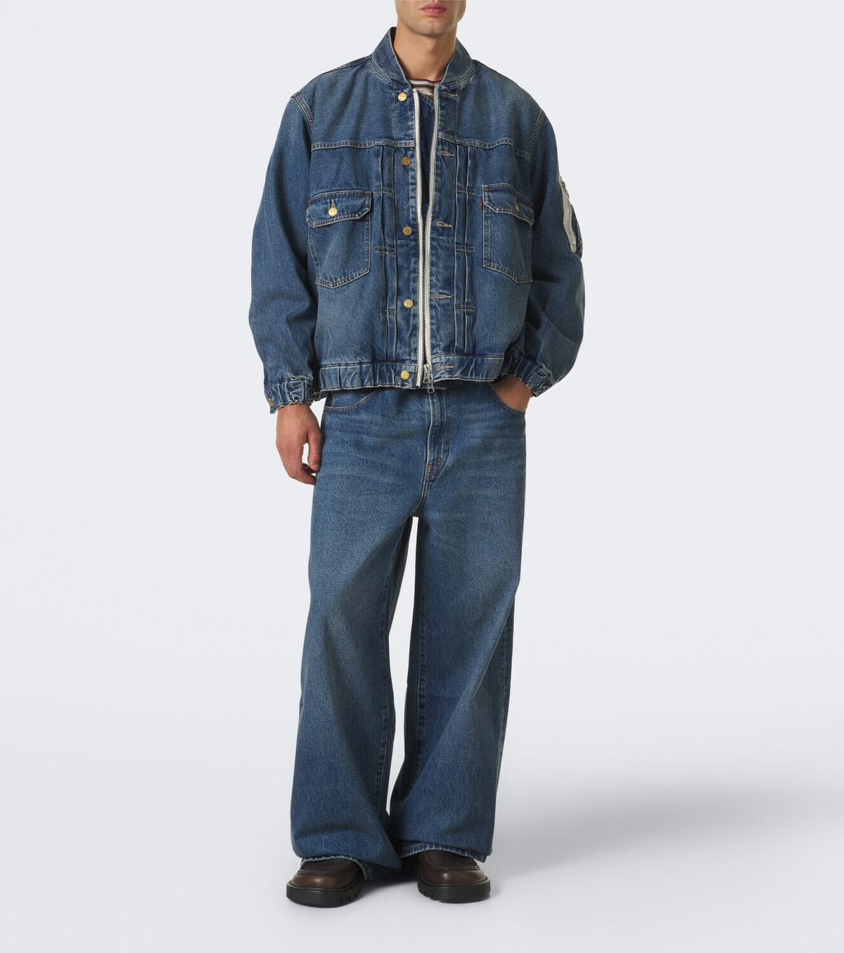Sacai Denim bomber jacket