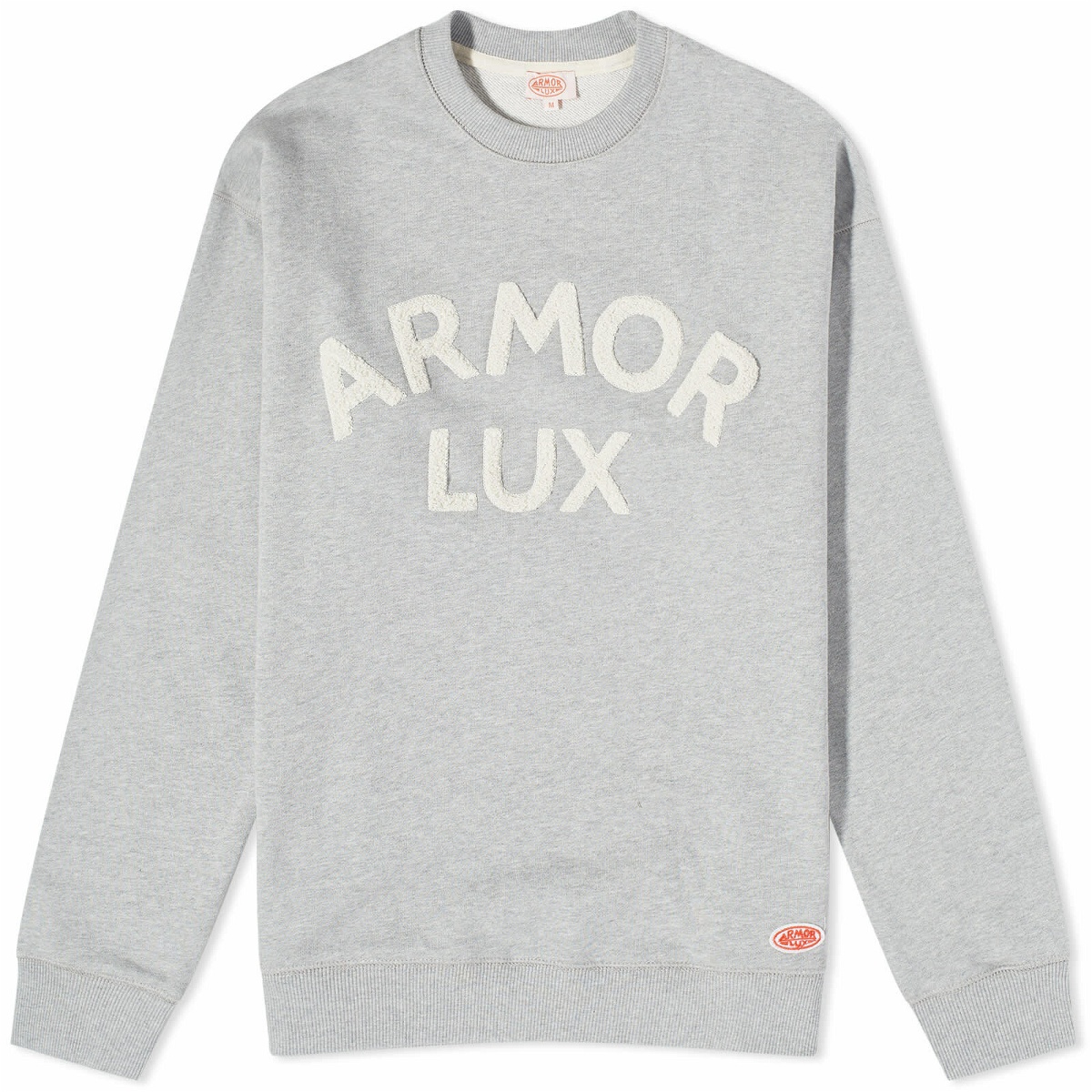 Photo: Armor-Lux Men's Flocked Logo Crew Sweat in Slate