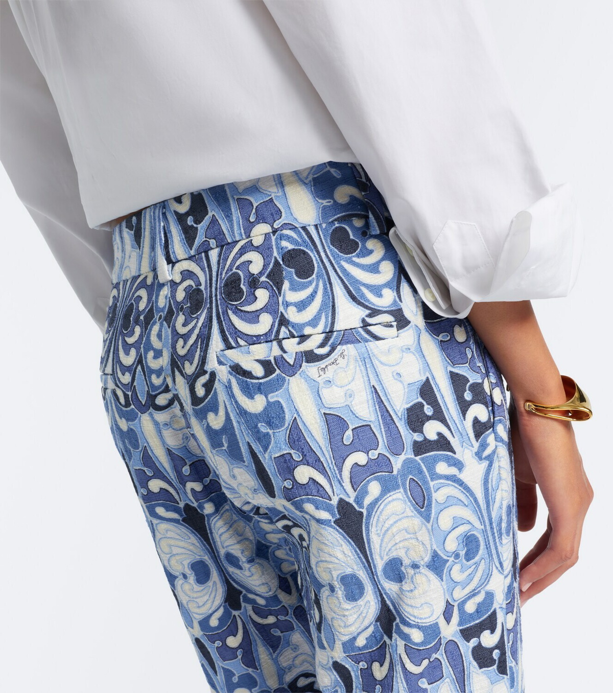 La DoubleJ 24/7 printed cotton straight pants